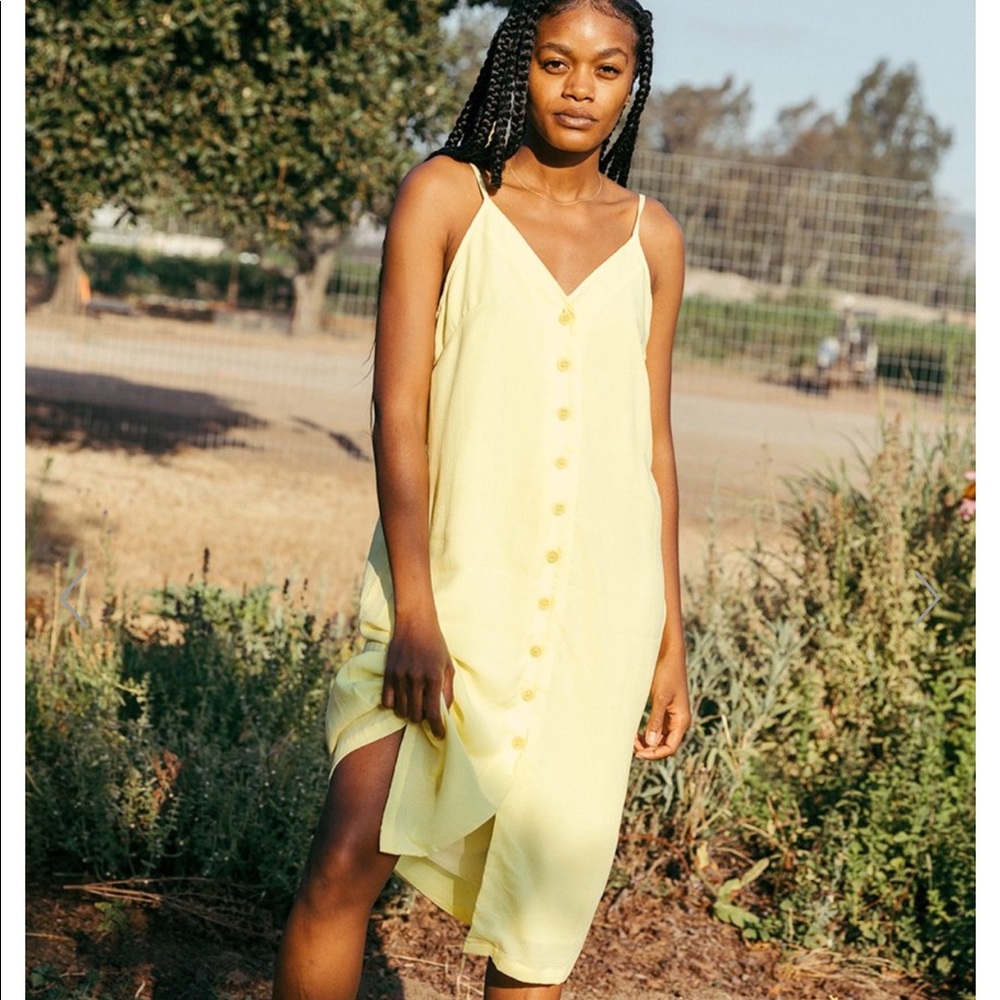 Back Beat Co Tencel Seersucker Slip Dress - Picture 1 of 5